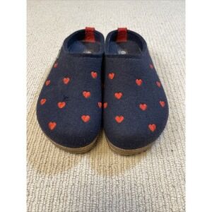 Haflinger Grizzly Cuoricino Slippers Mules Clogs Wool Felt House Shoes Hearts